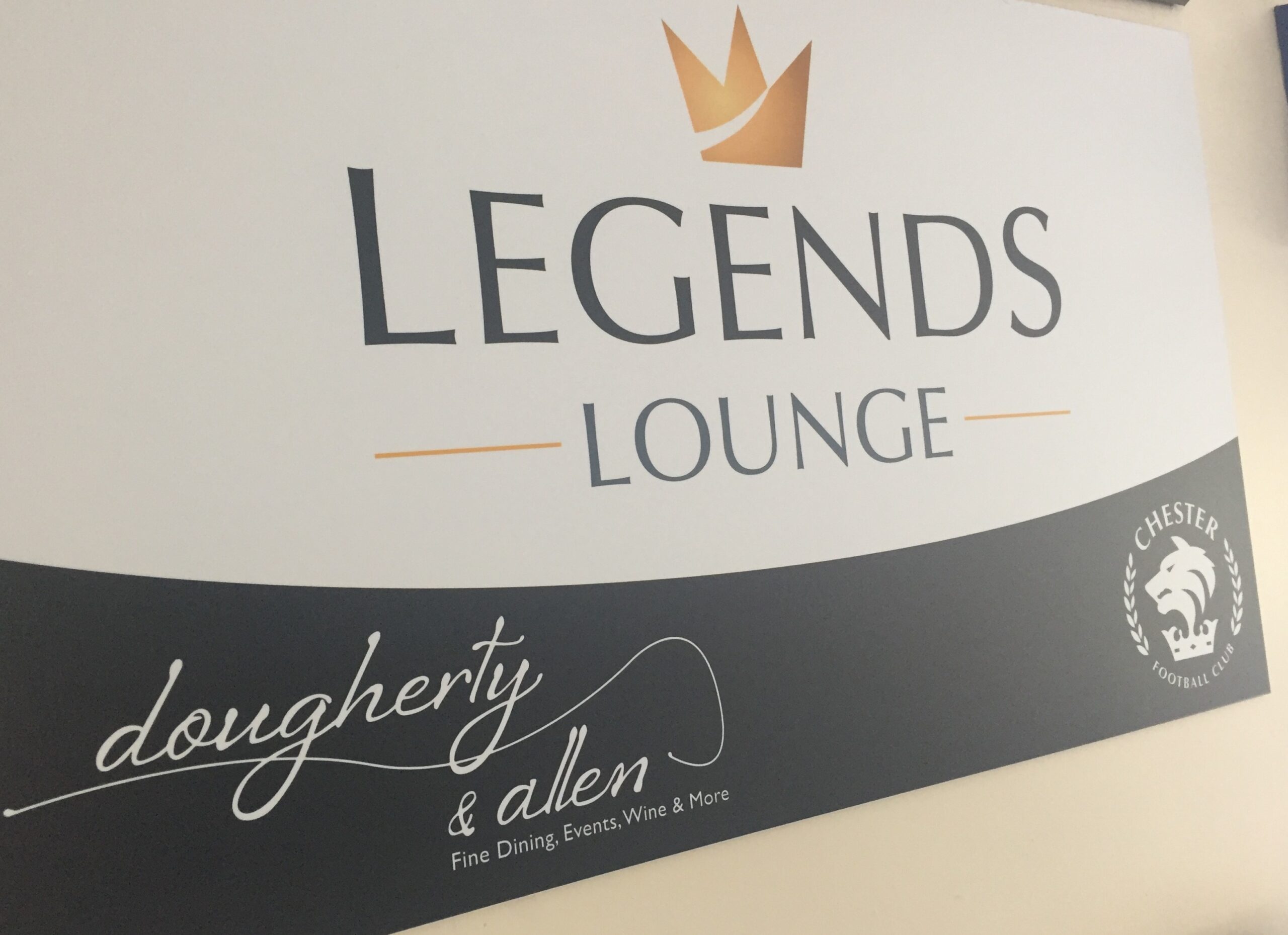 LEGENDS LOUNGE Book your tables for the remainder of the year